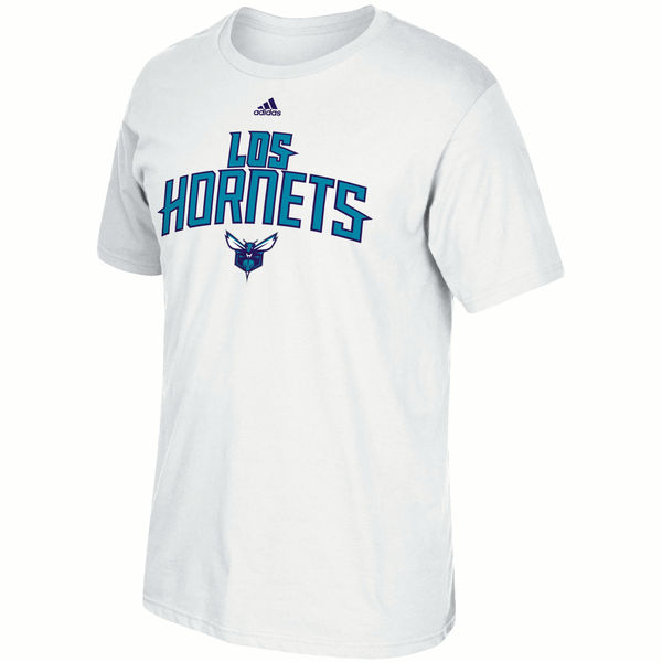 NBA Men Charlotte Hornets adidas Noches EneBeA TShirt White